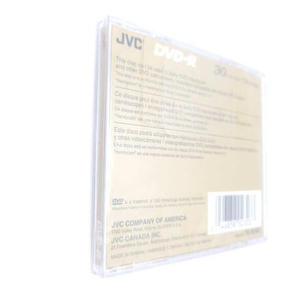 JVC Blank DVD DVD-R Sony Handycam Disc 30 Min 1.4GB/GO New Unopened - Picture 6 of 6